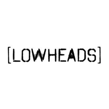 Text 'LOWHEADS' in black on a white background